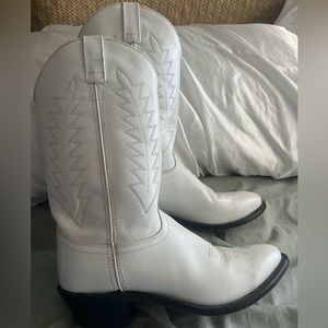 Leather White cowgirl boots